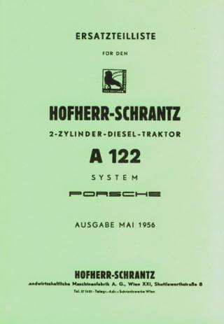 Hofherr-Schrantz, 2-Zylinder-Diesel-Traktor A 122, (System Porsche), Ersatzteilkatalog