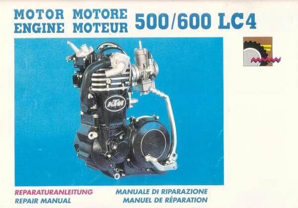KTM Motorfahrzeugbau 500 / 600 LC4 `91 Motor Reparaturanleitung