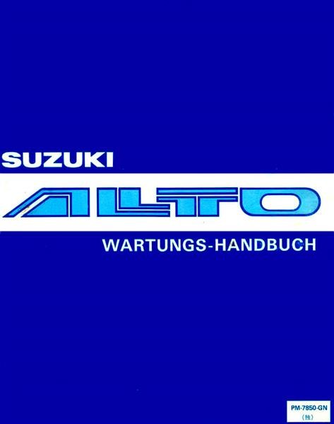 Suzuki Alto,Wartungs-Handbuch