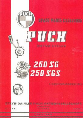 Puch Motorcycles 250 SG, 250 SGS, Spare Parts Catalogue