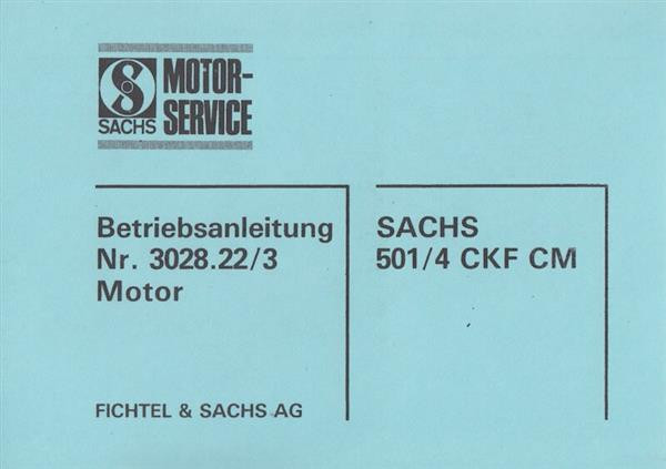 Sachs-Motor 501/4 CKF CM, Betriebsanleitung