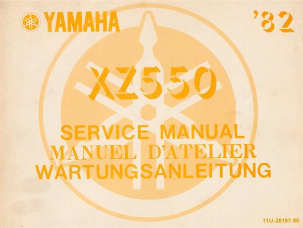 Yamaha XZ550  Reparaturanleitung