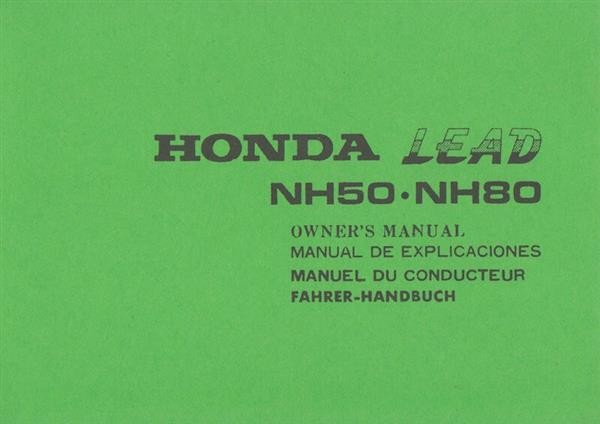 Honda Lead NH50 NH80 Fahrerhandbuch