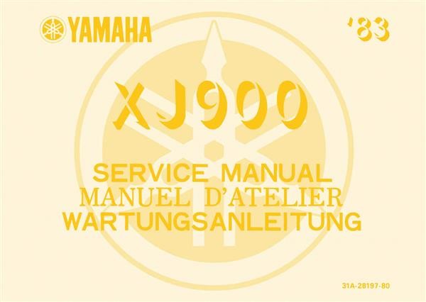 Yamaha XJ900 Reparaturanleitung