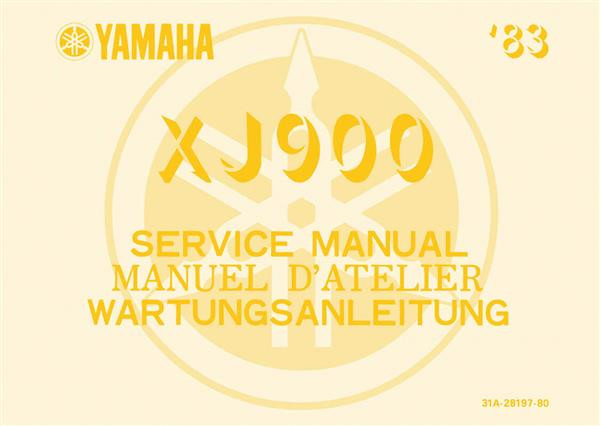 Yamaha XJ900 Reparaturanleitung