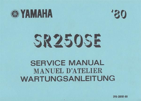 Yamaha SR 250 SE, Wartungsanleitung