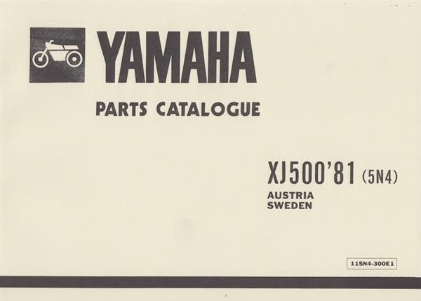 Yamaha XJ 500, Parts Catalogue