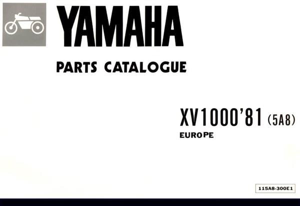 Yamaha XV 1000, Parts Catalogue