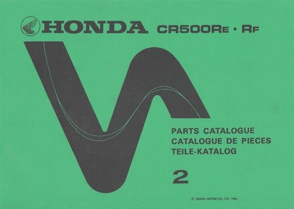 Honda CR500RE CR500RF Teilekatalog