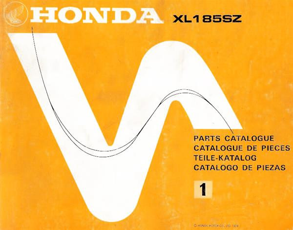 Honda XL185SZ Teilekatalog