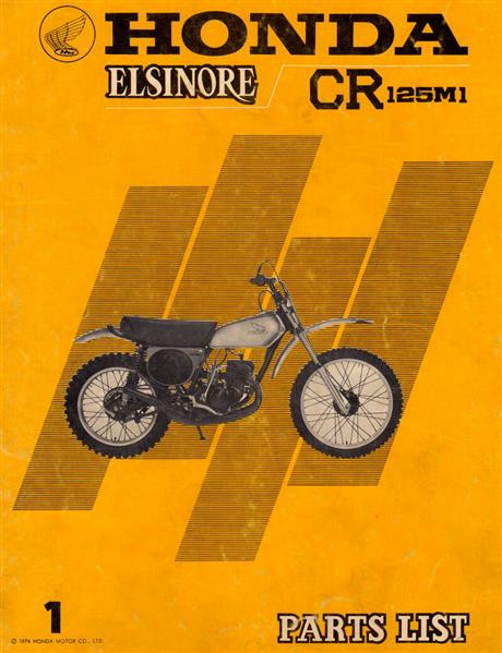 Honda Elsinore CR125M1 Parts List