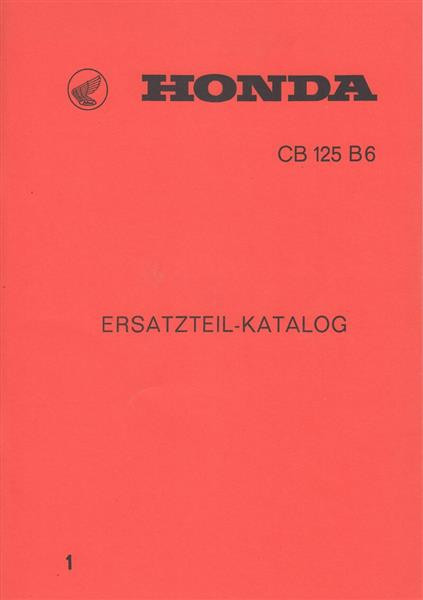 Honda CB125 B6 Ersatzteilkatalog