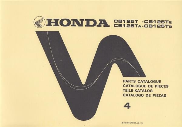 Honda CB125T Teilekatalog