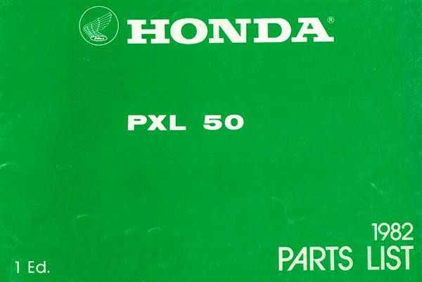 Honda PXL50 Parts List