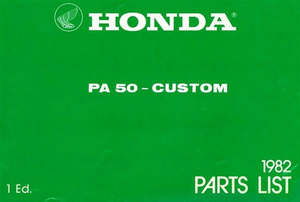 Honda PA50 Custom Parts List