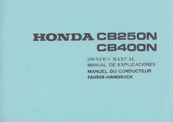 Honda CB250N CB400N Fahrerhandbuch