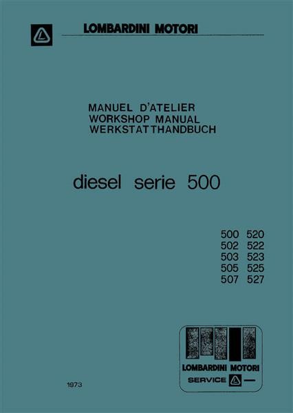 Lombardini Diesel-Motor Serie 500, Werkstatthandbuch