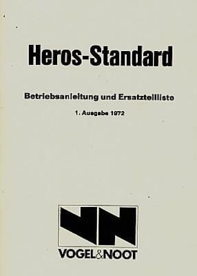 Vogel & Noot Heros-Standard Pflug für Traktor, Betriebsanleitung und Ersatzteilkatalog