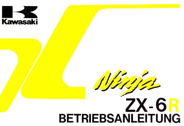 Kawasaki Ninja ZX-6R, Betriebsanleitung