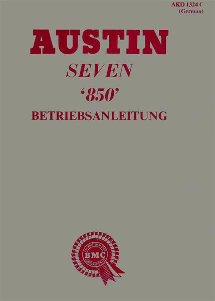 Austin Seven 850 Betriebsanleitung