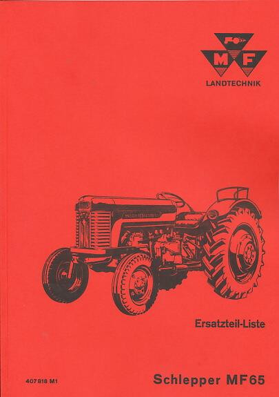 Massey-Ferguson MF65 Ersatzteilkatalog