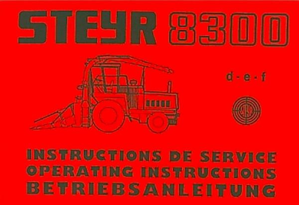 Steyr 8300 Traktor Betriebsanleitung