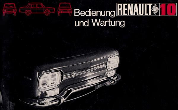 Renault R10, Bedienung und Wartung