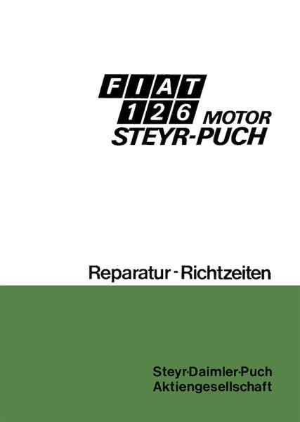 Fiat 126 mit Puch-Motor Reparatur-Richtzeiten