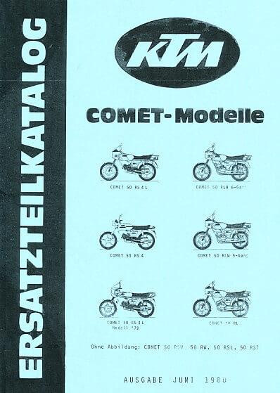 KTM Motorfahrzeugbau Comet 50, RS 4/L, RLW-6-Gang RLW-5-Gang, RL/ RSW/ RW/ RSL/ RST, Fahrgestell, Ersatzteilkatalog