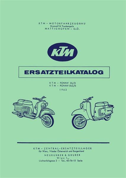 KTM Motorfahrzeugbau Ponny DL/II, DLS/II, Fahrgestell Ersatzteilkatalog
