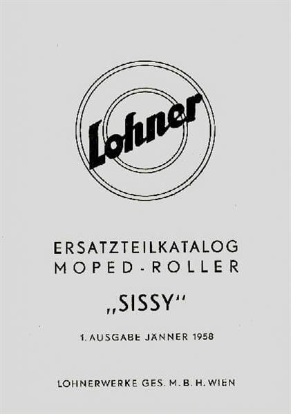 Lohner Sissy Moped-Roller, Ersatzteilkatalog Fahrgestell