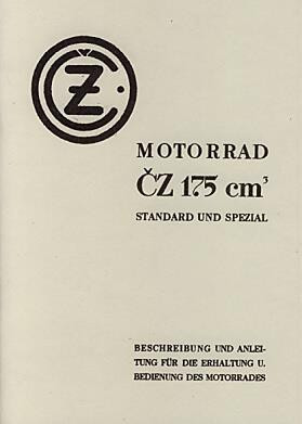 CZ 175 Standard und Spezial, Betriebsanleitung