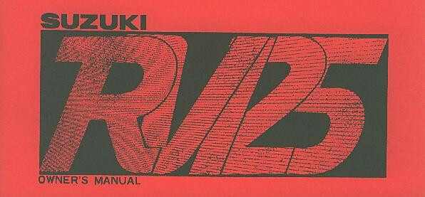 Suzuki RV 125 Betriebsanleitung, Owners Manual