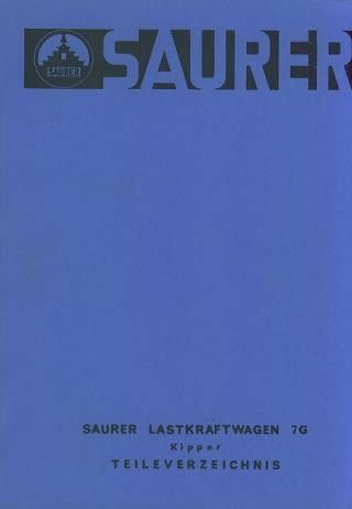 Saurer 7 GFN-K (Kipper) - (österr.Saurerwerke), mit Fahrgestell 224, Ersatzteilkatalog