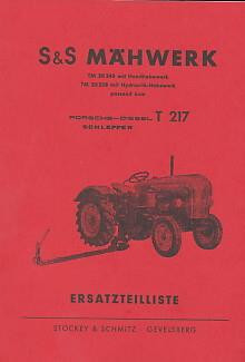 Porsche Stockey & Schmitz Mähwerk TM 20248 / 20238, Passend für Porsche Diesel T 217, Ersatzteilkatalog