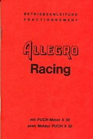 Puch Allegro Racing mit Puch X 30 Motor, Betriebsanleitung