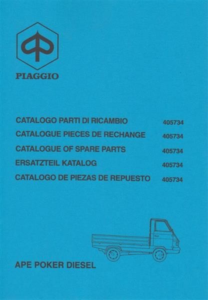 Piaggio Ape Poker Diesel, Ersatzteil-Katalog
