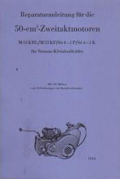 Sachs 50 S, 5-Gang-Motor mit kontaktgesteuerter oder elektronischer Zündung, Reparaturanleitung