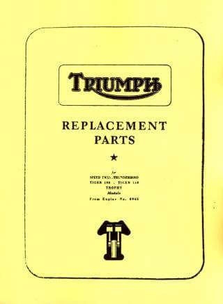 Triumph (GB) 5T, 6T, TR5, T100, T110, TR6, Speed Twin, Thunderbird, Tiger 100 und 110, Trophy ab Motor Nr. 0945
