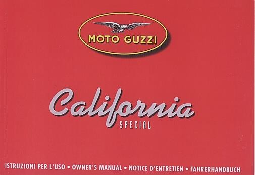 Moto Guzzi California Special / Jackal, Betriebsanleitung