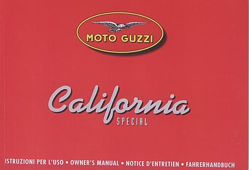 Moto Guzzi California Special / Jackal, Betriebsanleitung