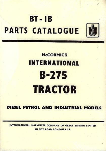 IHC McCormick B-275 Diesel und Benzin, Ersatzteilkatalog