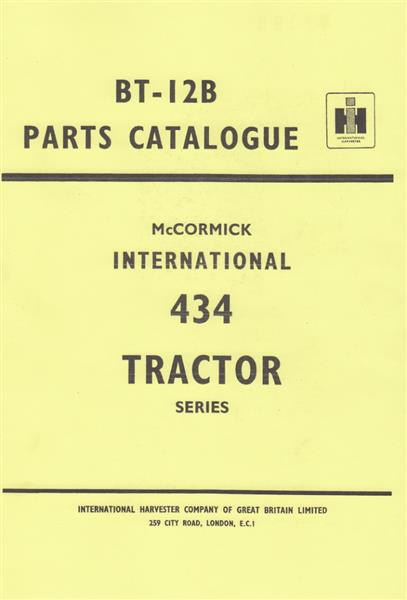 IHC McCormick 434 Serie, Parts Catalogue