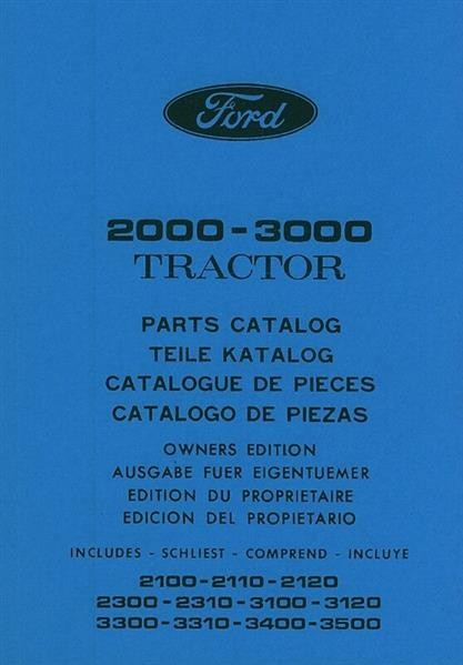 Ford Traktor 2100, 2110, 2120, 2300, 2310, 3100, 3120, 3300, 3310, 3400, 3500, Ersatzteilkatalog