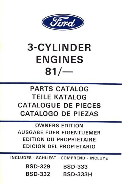 Fordson BSD-329 332 333 333 H Ersatzteilkatalog