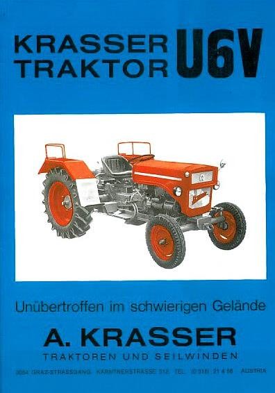 Krasser Bergtraktor U6V Betriebsanleitung und Ersatzteilkatalog