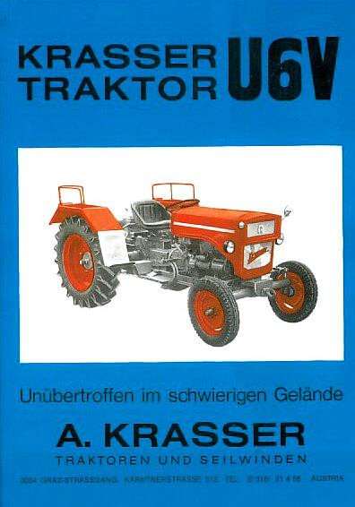 Krasser Bergtraktor U6V Betriebsanleitung und Ersatzteilkatalog