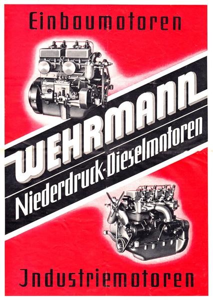 Wehrmann Niederdruck-Dieselmotor, W 28 T, Prospekt