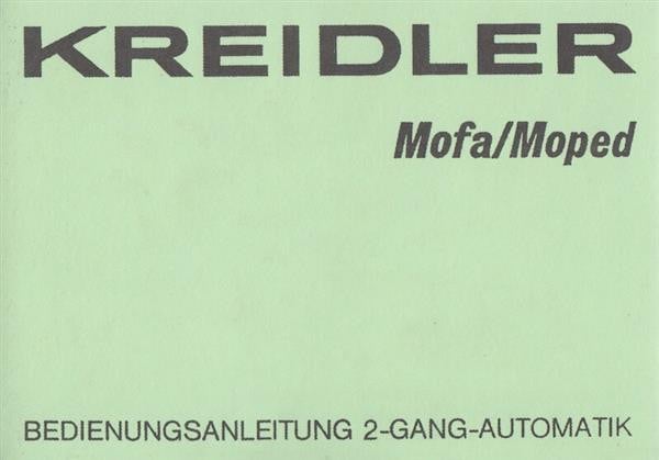 Kreidler MF32 und MP2, Bedienungsanleitung