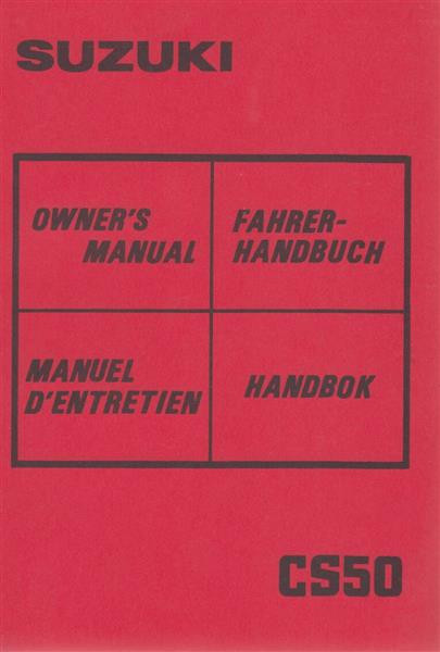 Suzuki CS 50 Roller, Fahrer-Handbuch